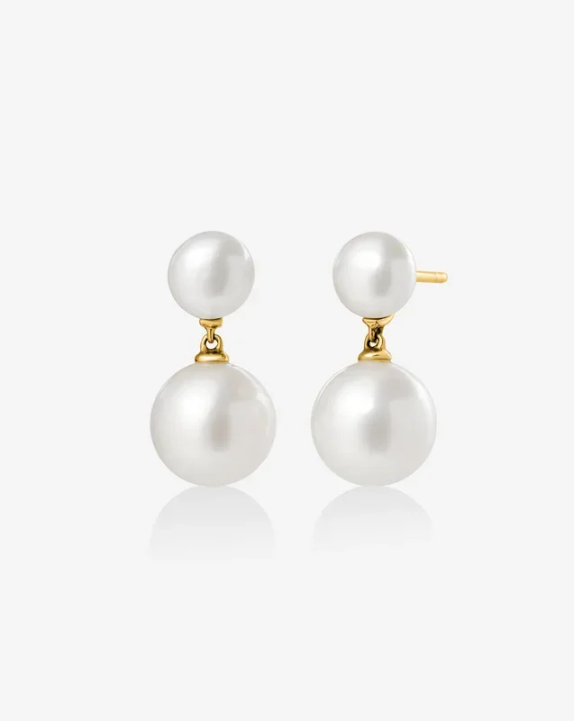 Pearl Duo Dangle Earrings
