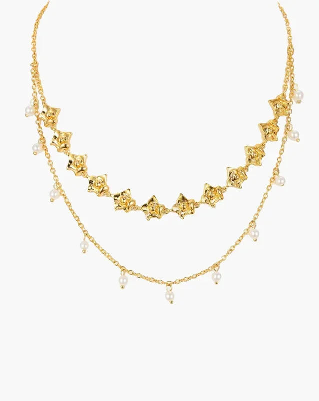 Pearl Rose Necklace
