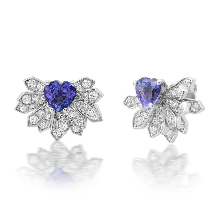 Penacho Earrings – Blue Sapphire