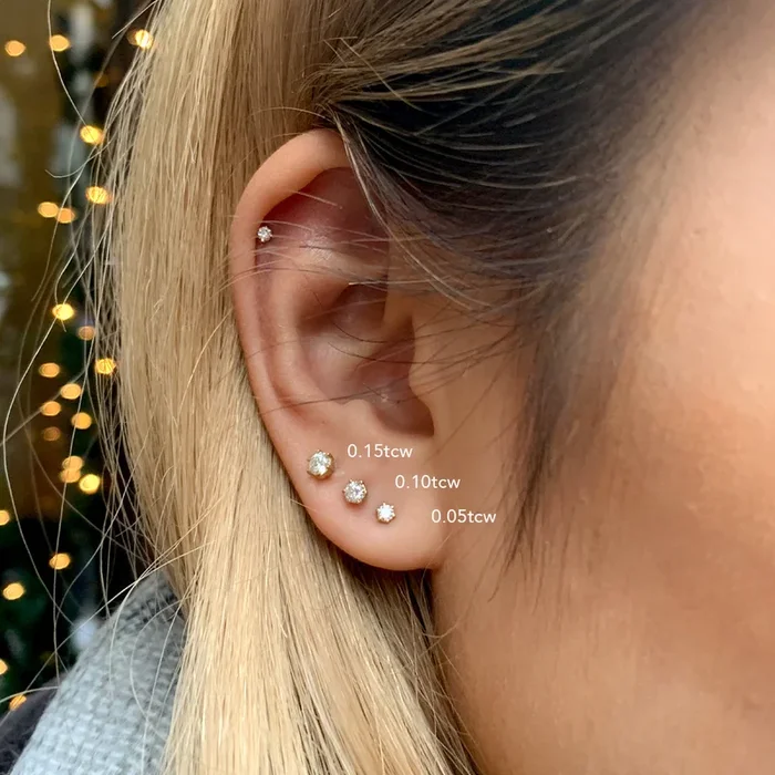Penelope Diamond Stud SINGLES (0.05ct), Sample Sale