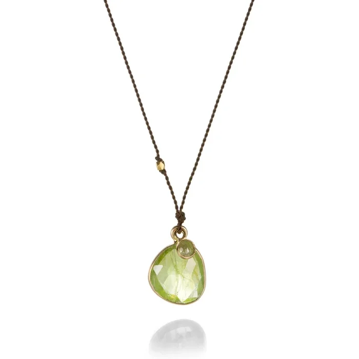 Peridot and Diamond Necklace