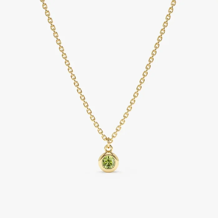 Peridot Charm Necklace, Vienna