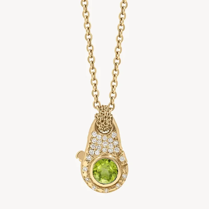 Peridot Lock Necklace