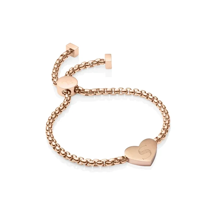 Personalize Heart Bracelet (Rose Gold)