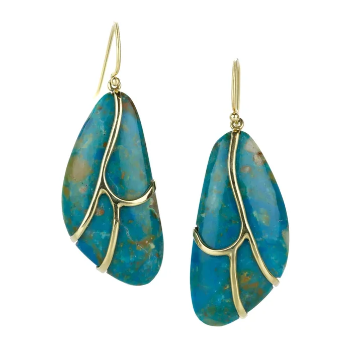 Peruvian Opal Butterfly Earrings