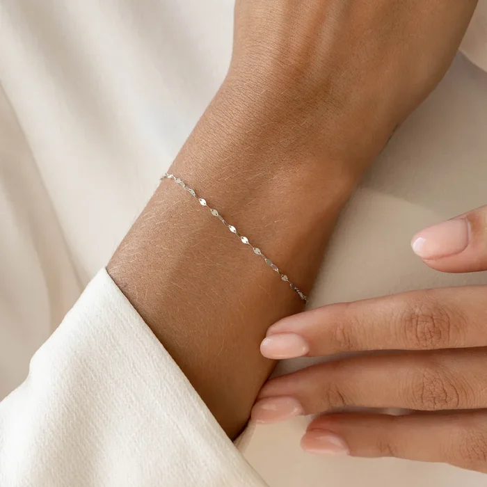Petal Chain Bracelet White Gold – Florence