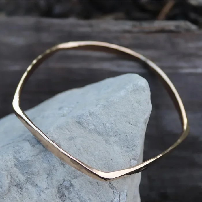 Peter James Pentagon Bangle Bracelet in Sterling Silver