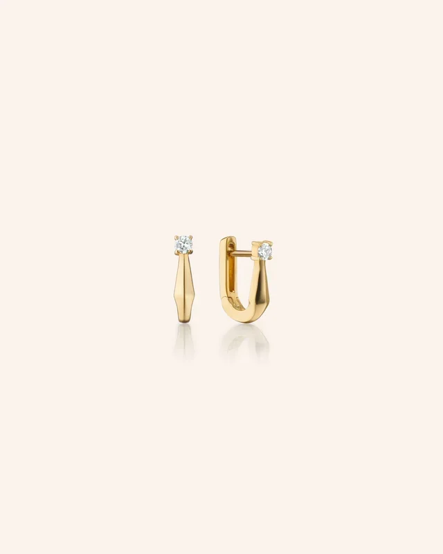 Petite “Points North” Earrings with Diamond