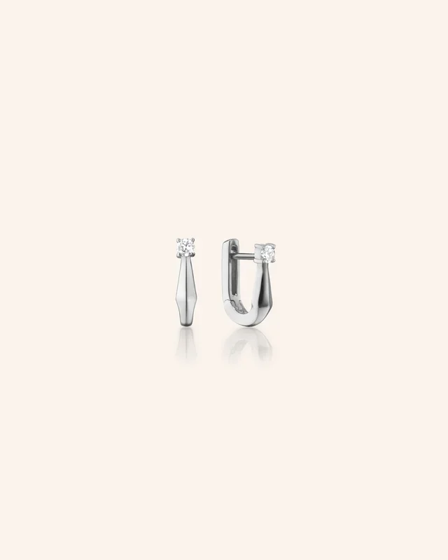 Petite “Points North” Earrings with Sapphire