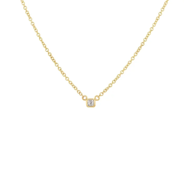 Petite Asscher Diamond Necklace