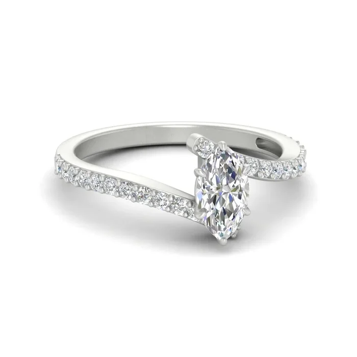 Petite Bypass Engagement Ring