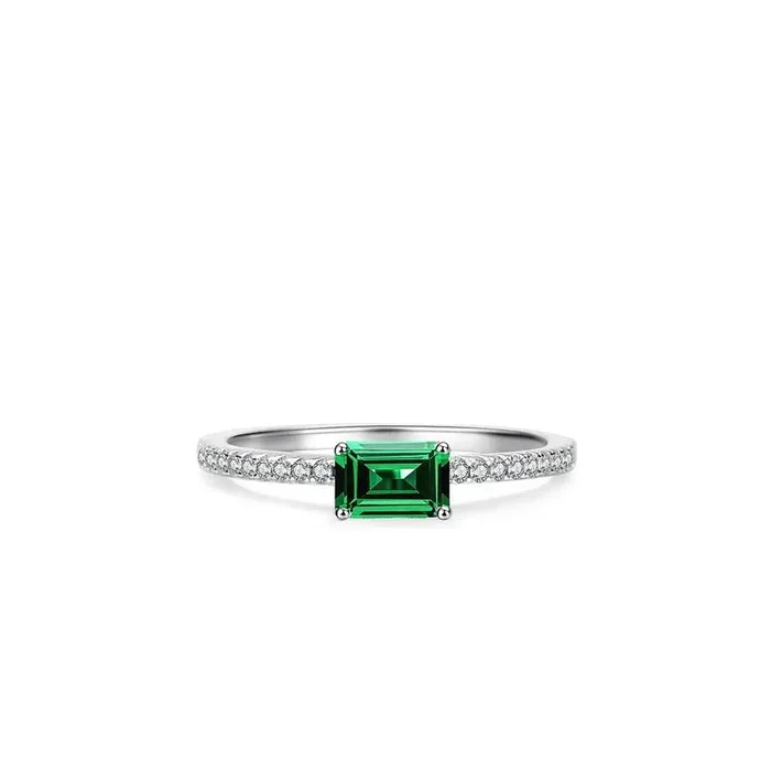 Petite Emerald Ring