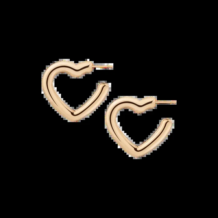 Pillow Heart Hoop Earrings