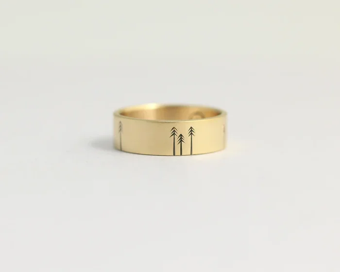 Pine Forest Ring in Yellow Gold – Medium