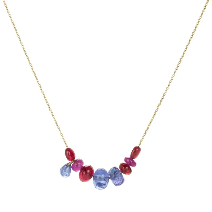 Pink and Purple Collage Necklace