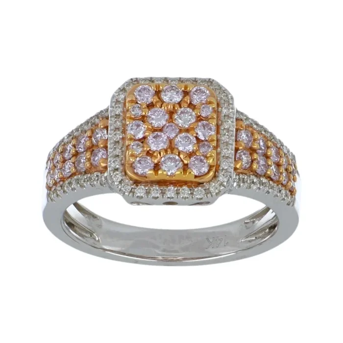 Pink Diamond Ring (Pink Diamond 0.95 cts. White Diamond Included cts.)