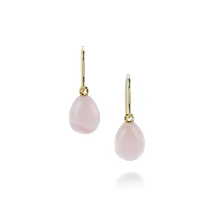 Pink Opal Teardrop Earrings