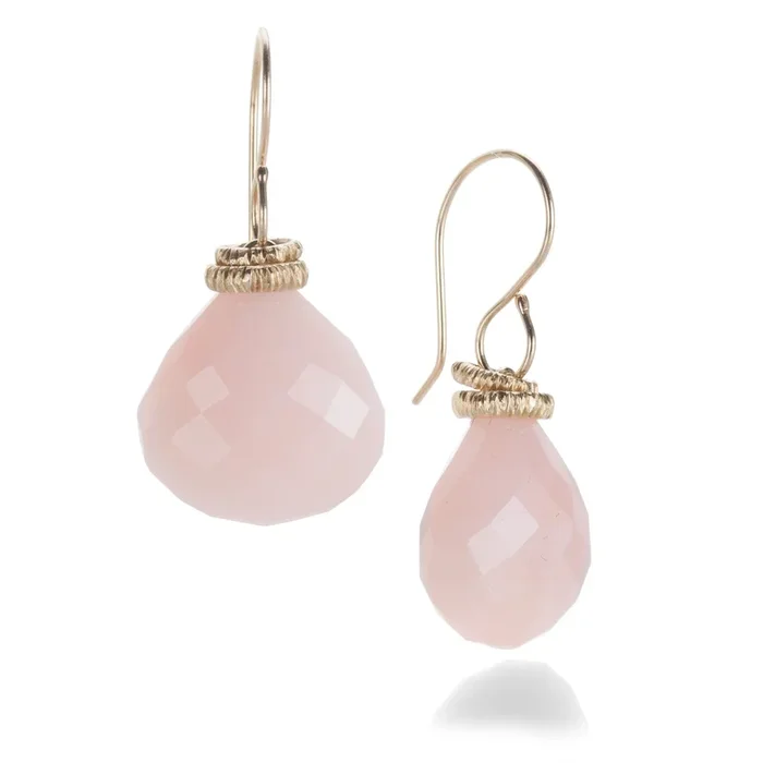 Pink Peruvian Opal Earrings
