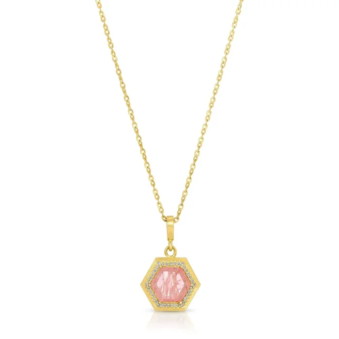 Pink Spinel Diamond Necklace