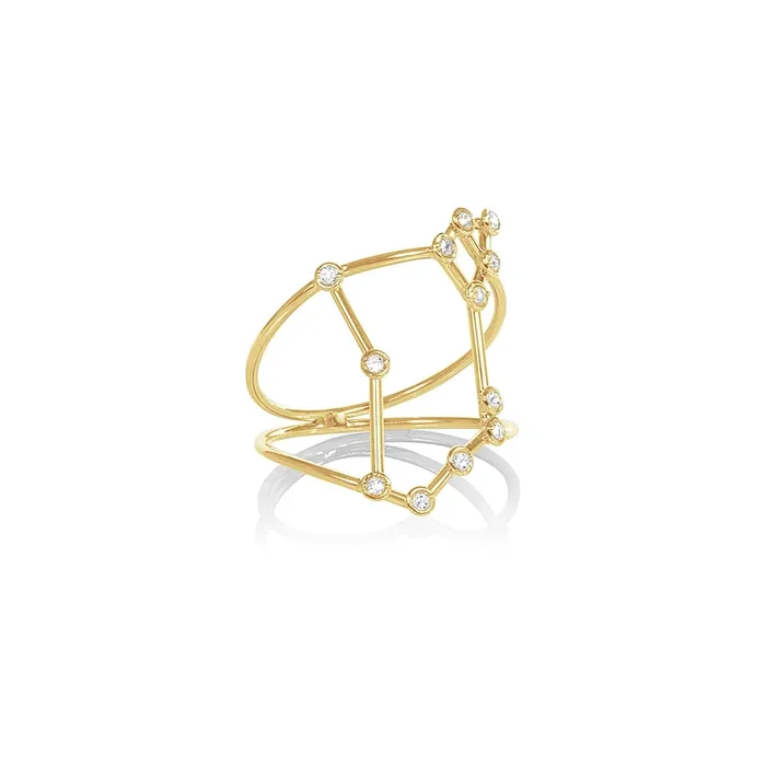 Pisces Constellation Diamond Ring