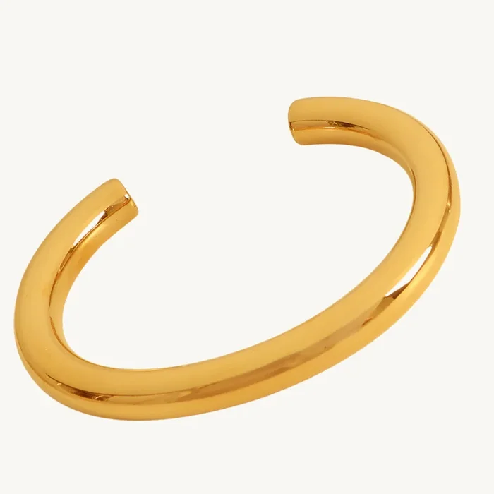 Plain Gold Cuff Bracelet