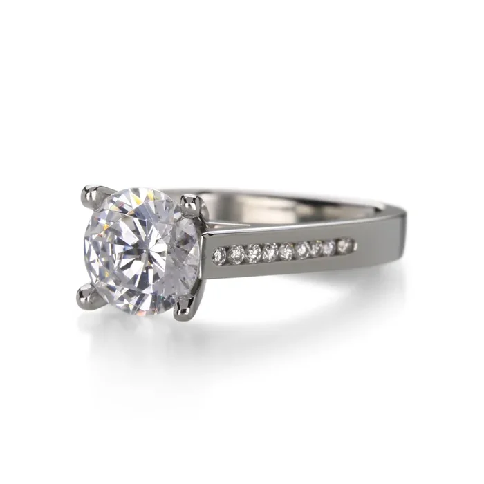 Platinum Engagement Ring with 8mm Stone