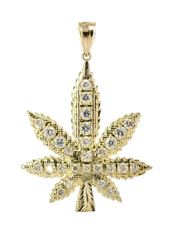 Pot Leaf 10K Gold Pendant | 13.5 Grams