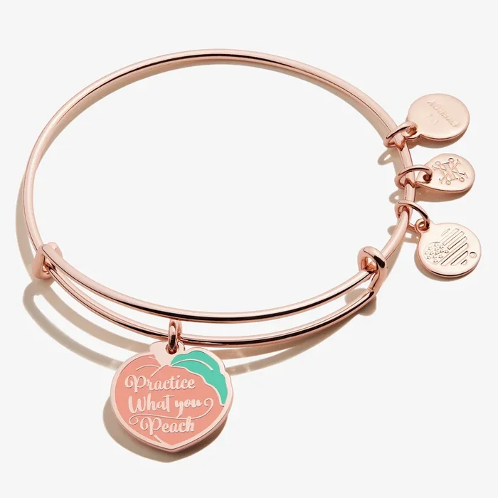 Practice What You Peach’ Charm Bangle