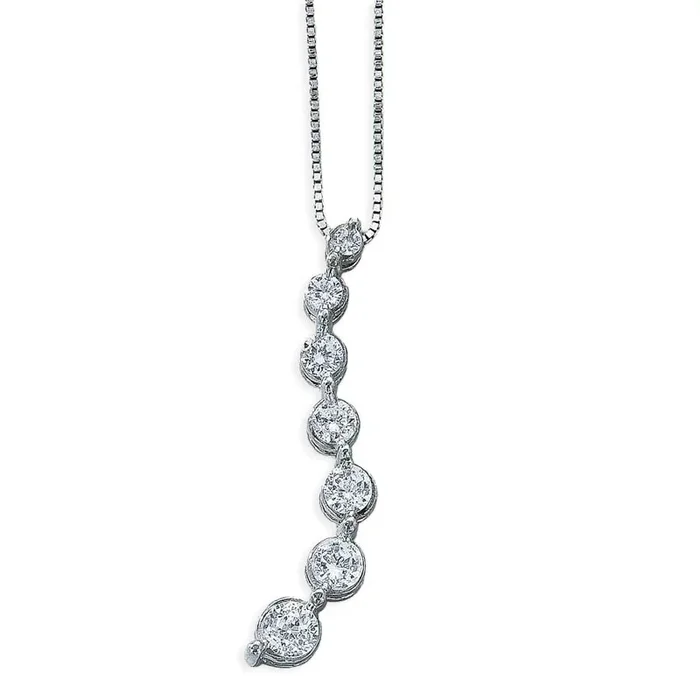 Pre-Owned Kay 1/2ct tw Diamond Pendant Necklace in 14k White Gold