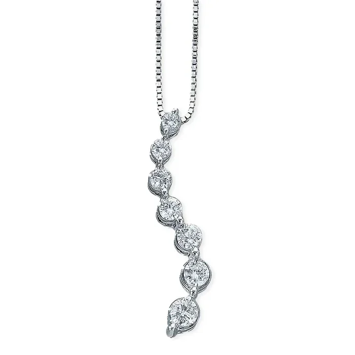 Pre-Owned Kay 1/4ct tw Diamond Pendant Necklace in 14k White Gold