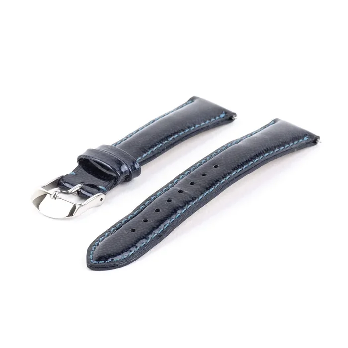 Pre-Owned Michele 18 mm Ocean Wave Patent Leather Watch Strap