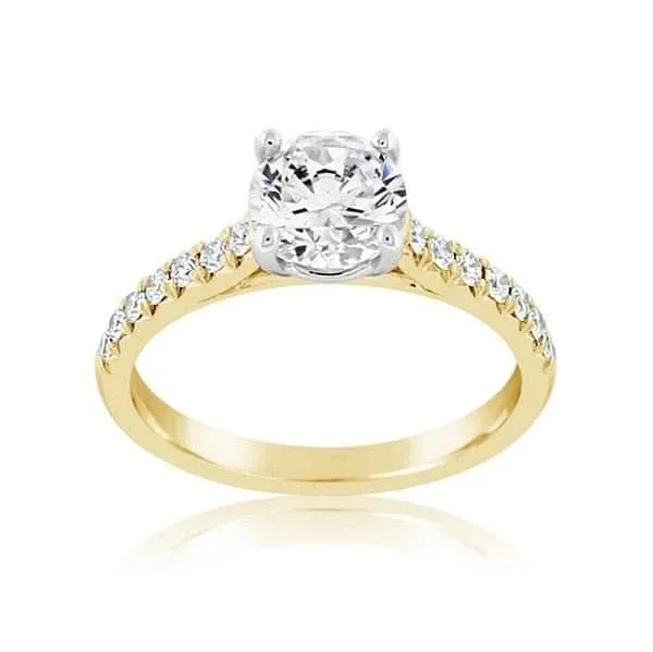 PRECISION SET New Aire Diamond Engagement Ring