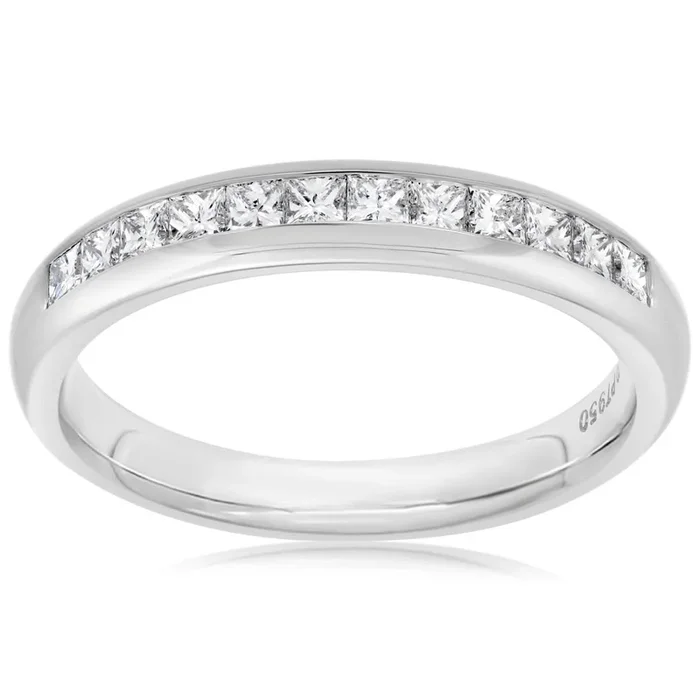 Princess Cut Diamond Channel Set Band