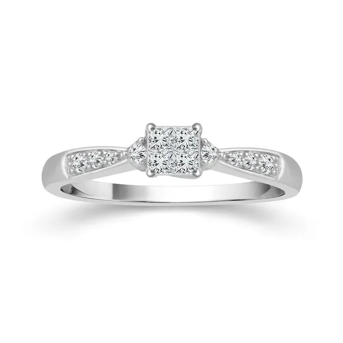 Princess Cut Diamond Devotion Promise Ring