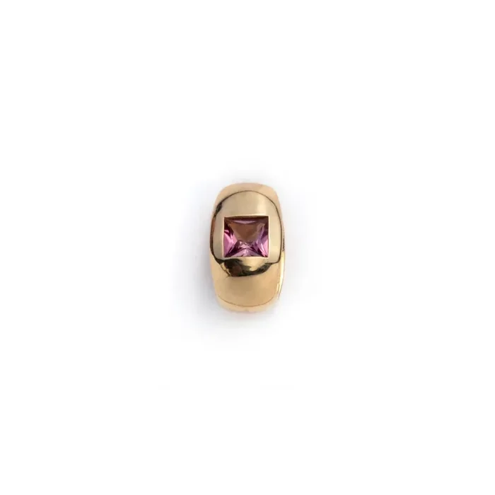 Princess Cut Pink Tourmaline – Love : Gemstone Heart Slide