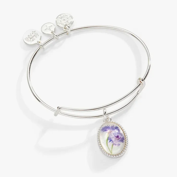 Printed Flower ‘Daughter’ Charm Bangle