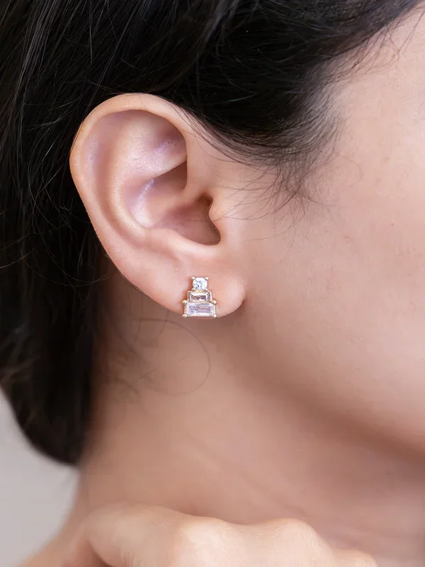 Prism Pop Diamond Brass Studs (Anti Tarnish)