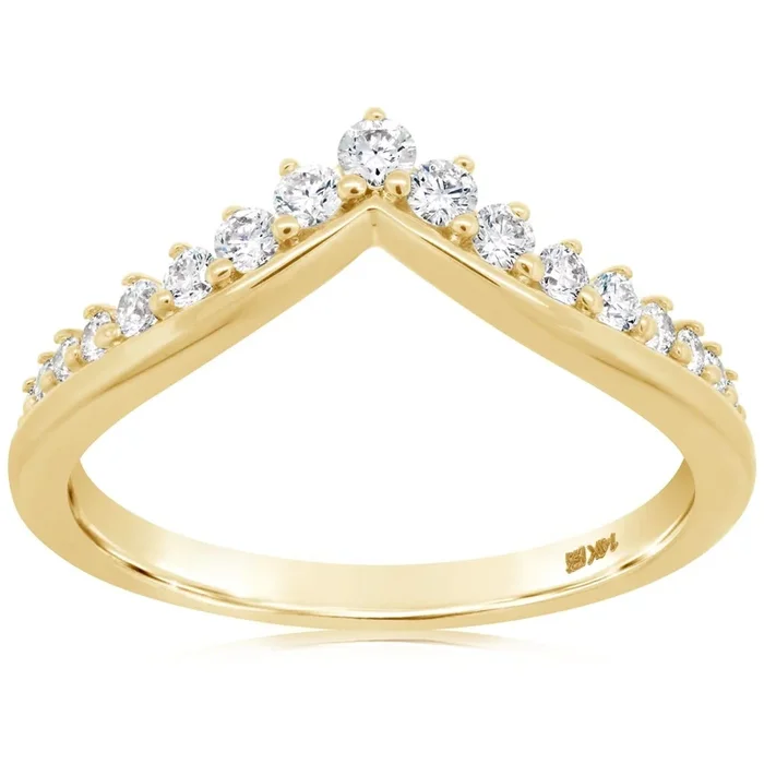 Prong Set Diamond Contour Band