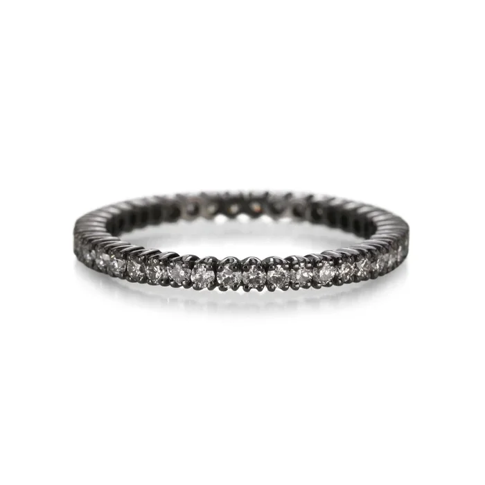 Prong Set Diamond Rhodium Ring