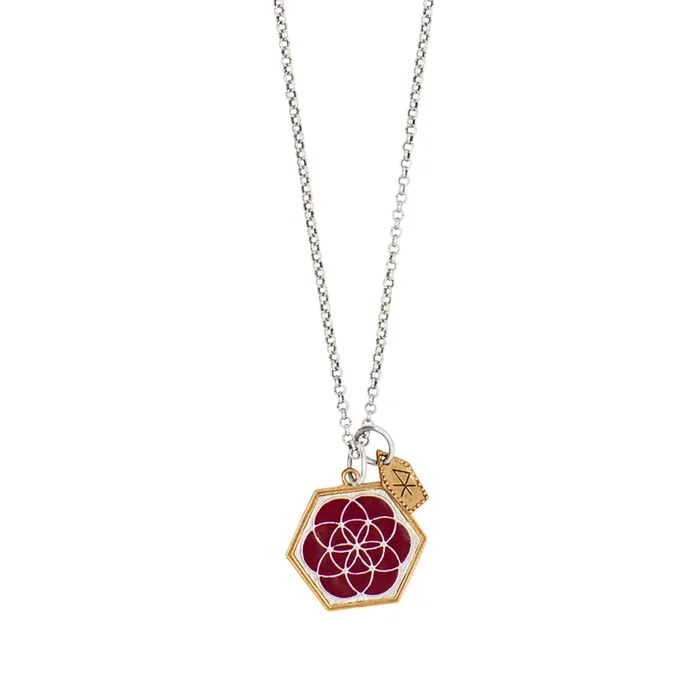 Protection Charm Necklace – Flower of Life