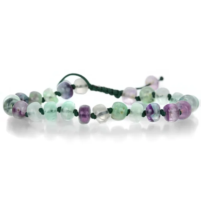 Purple and Green Fluorite Bracelet