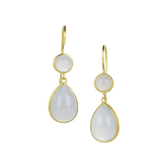 Purple Chalcedony Bon Bon Earrings