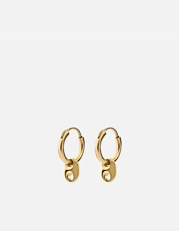Pyper Huggie Earrings, Gold Vermeil