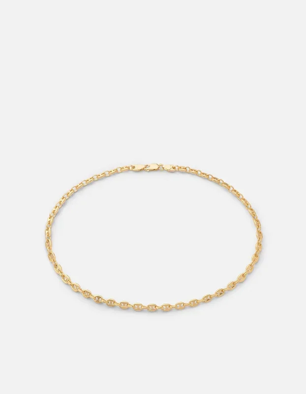 Pyper Link Puff Choker, Gold Vermeil