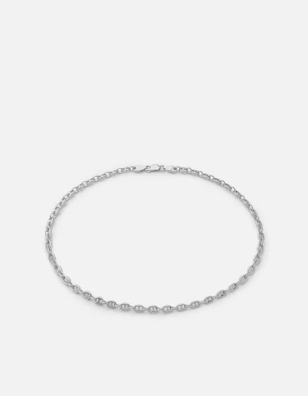 Pyper Link Puff Choker, Sterling Silver