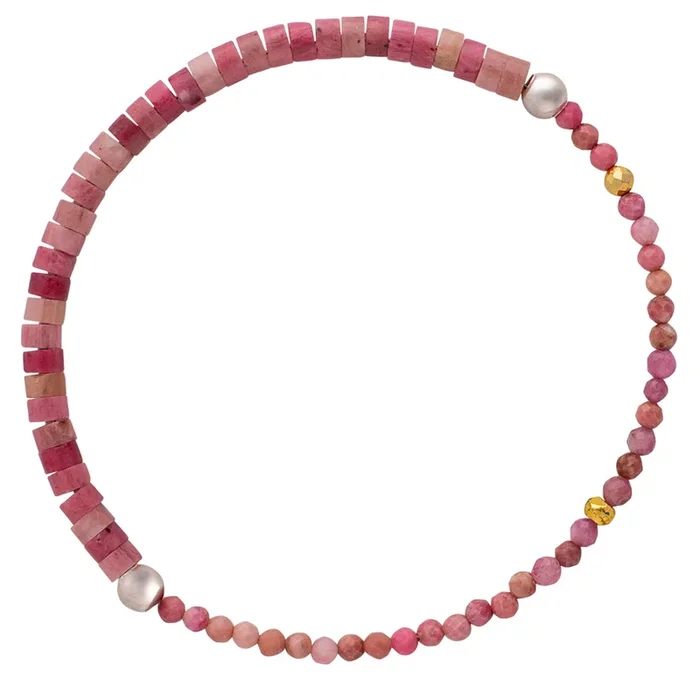 Pyrite’s Booty Bracelet in 2mm Rhodonite Heishi