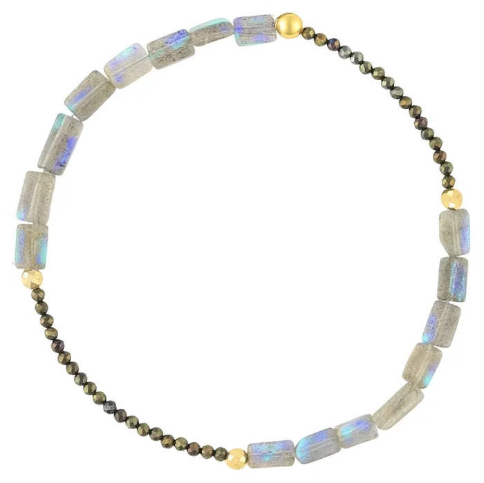 Pyrite’s Booty Bracelet in Labradorite & Spinel