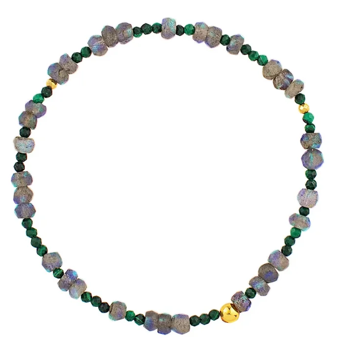 Pyrite’s Booty Bracelet in Malachite & Labradorite