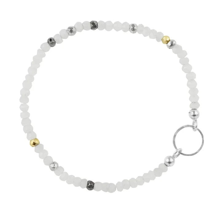 Pyrite’s Booty Bracelet in Moonstone with Silver Ring