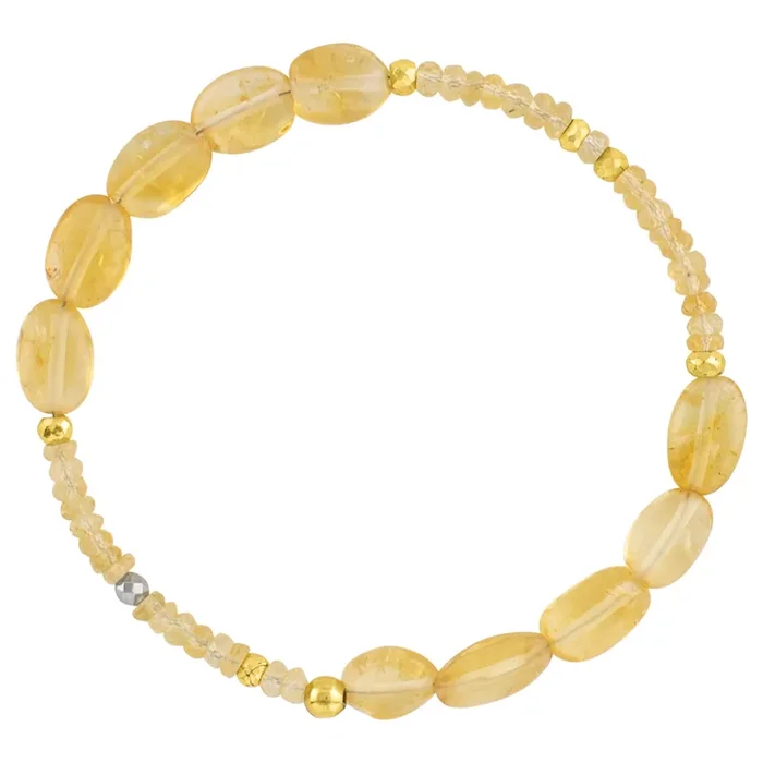 Pyrite’s Booty Bracelet in Smooth Oval Citrine & 3.5mm Citrine